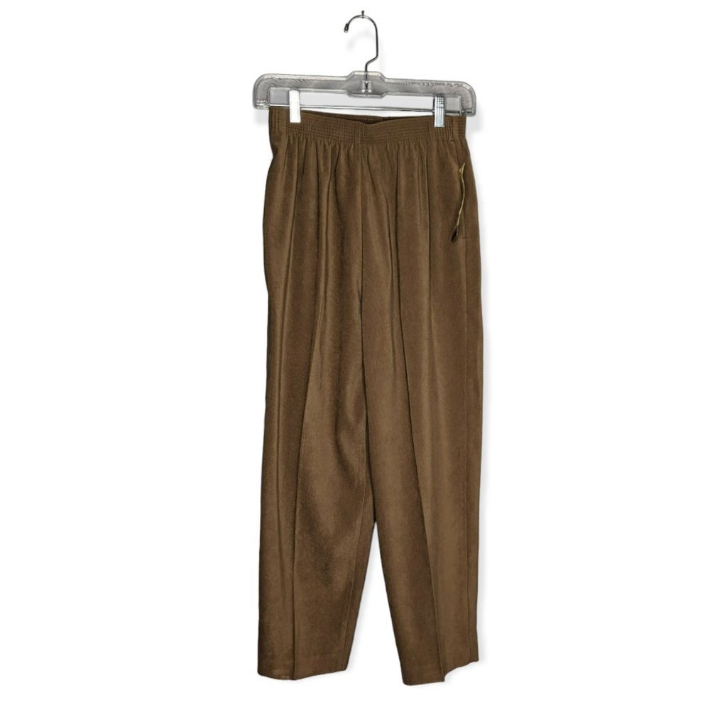 Allison Daley Brown/Dark Tan Straight Leg Pants Size 6P
